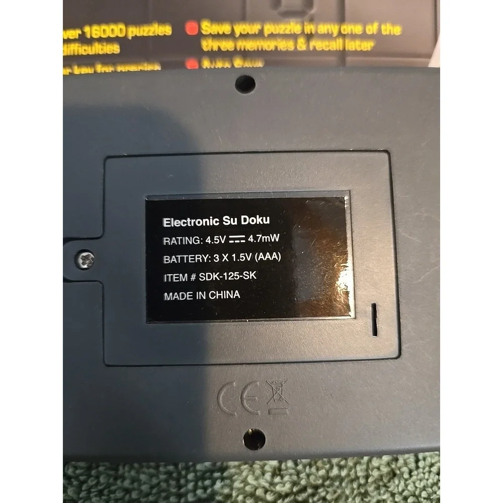 SUDOKU‎ Electric Travel Game Maximo Handheld Tested Works